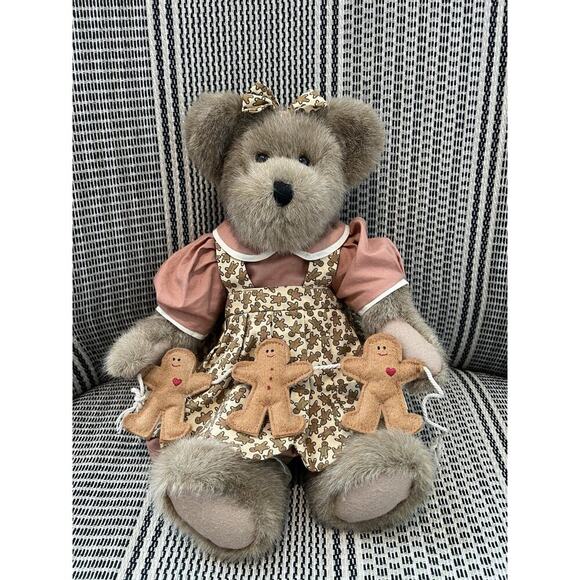 VTG 14" Boyds Bears Jillian G. Gingerbeary w/ Gingerbread Man Very Nice - Picture 2 of 6